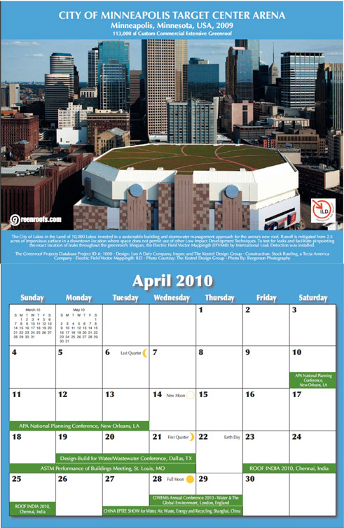 march april 2010 calendar. April, 2010: The Target Center