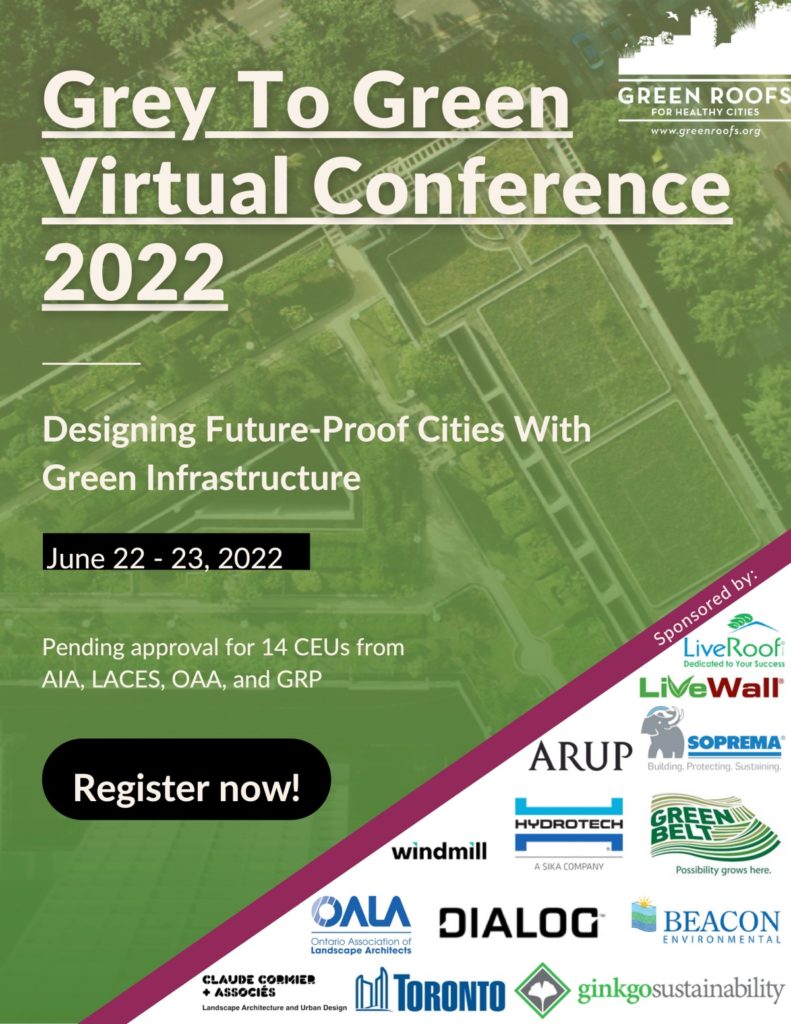 Grey to Green Virtual Conference 2022 Designing Future Proof Cities